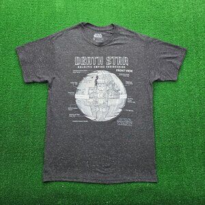 Star Wars Tshirt Mens Medium Black Death Star Galactic Empire Engineering Tee